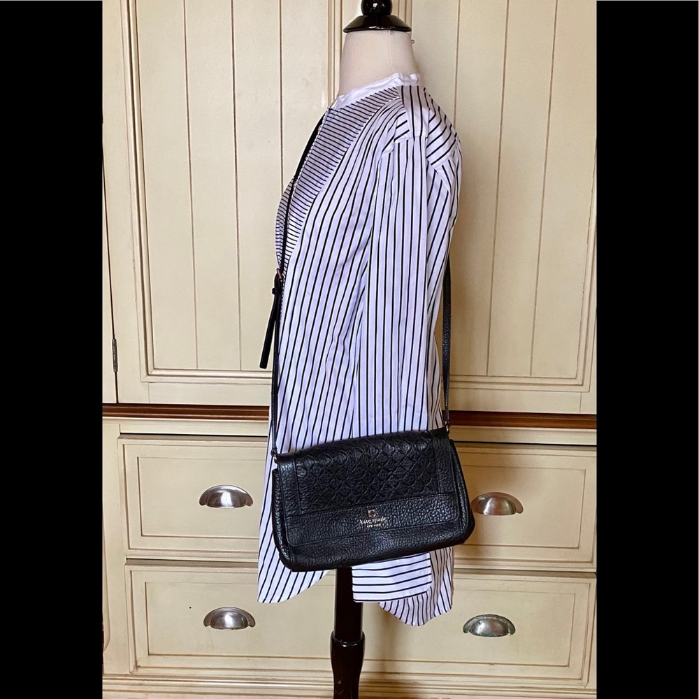 💕Kate Spade Black Perforated Flap Crossbody💕
